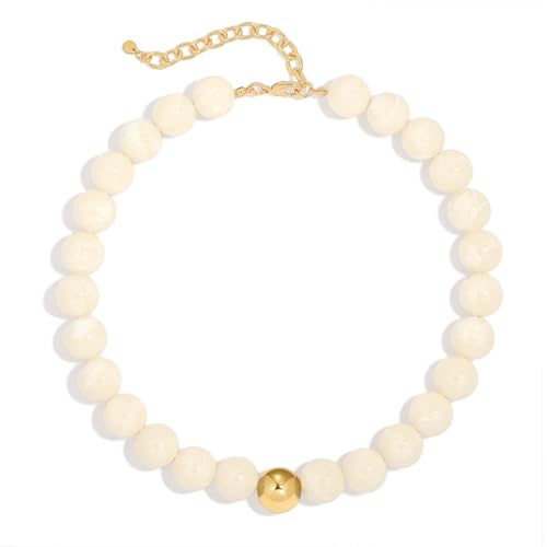 Chunky Beaded Necklace for Women, Colorful Trendy Statement Summer Jewelry Gift - color: necklace-5