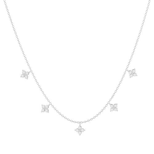 Tewiky Pendant Necklace for Women 14k Gold Plated Chain Choker Necklaces | Dainty Necklaces,Aesthetic Simple Necklace,Jewelry Gifts for Women - color: cross cz choker silver