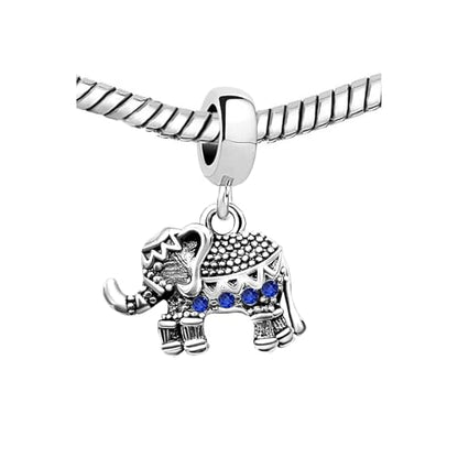 KunBead Elephant Birthstone Dangle Bead Birthday Charms Compatible with Pandora Bracelet for Women - color: September