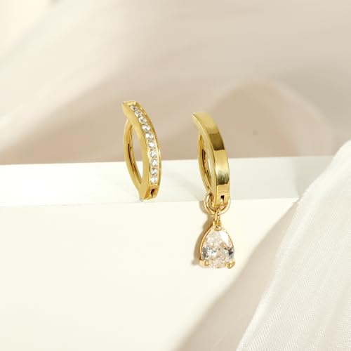 TIANCI FBYJS 3pcs G23 Titanium Pink Belly Button Rings Internally Threaded 10mm Clicker Reverse Curved Hoop Navel Barbell Piercing Jewelry CZ Belly Rings for Women Men - color: gold set5