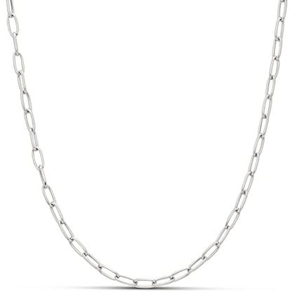 Amazon Essentials 14K Gold Plated Paperclip Chain Necklace - color: Silver, size: 16"