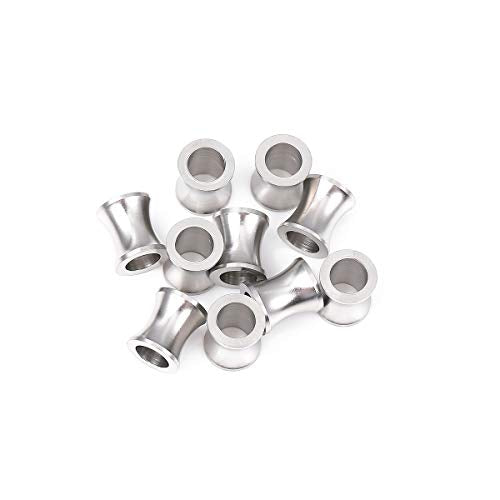 Stainless Steel Spacer Beads 8x9mm Loose Charm Caps Beads for DIY Jewelry Making 10pcs with 5mm Hole - color: 8x9mm 5mm