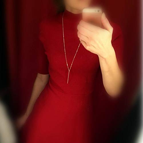 Artmiss Bar Pendant Necklace Gold Long Y-Necklace Delicate Lariat Chain Jewelry for Women - color: Gold