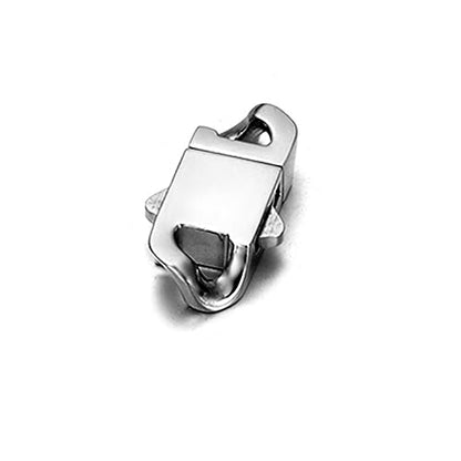 2 Sets Stainless Steel Spring Clasps Cuban Link Clasp for Chain Bracelet and Necklace Buckle Jewelry Making Supplies (9mm Wide, Mirror Steel) - size: 9mm Wide