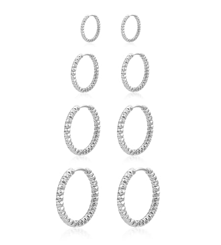 Surgical Steel Small Gold Huggie Hoop Earrings for Women Hypoallergenic - color: C-Steel-Colored