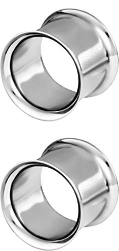 Forbidden Body Jewelry Ear Gauges, Ear Tunnels, Tunnels For Ears, Surgical Steel Mirror Finish Double Flared Tunnel Plug Earrings - style: 2pcs: 12mm (1/2")