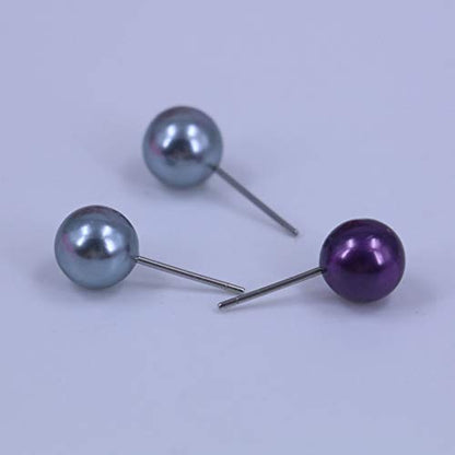 36 Pairs Ear Studs Stainless Steel Colourful Cute Faux Pearls Earrings Gift