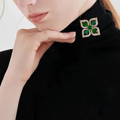 SYWDUDUCLT Fashion Elegant Brooches for Women Brooch, Suitable For Party And Daily Wear On Many Occasions - style: FourLeafFlower