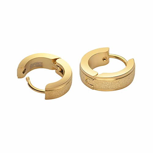 Small Huggie Hoop Earrings for Women - color: Brushed Gold