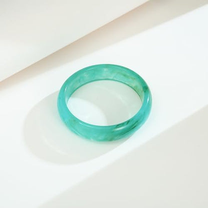 Chunky Acrylic Bangles Bracelets For Women Geometric Acrylic Resin Acetate Mottled Wide Bangle Bracelet Statement Colorful Bangles for Party - color: 03-blue bangle