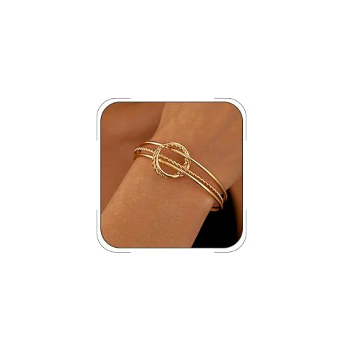 Chunky Cuff Bracelets for Women Wide Gold/Silver Cuffs Bangle Hollow Out Adjustable Bracelets Punk Vintage Jewelry - style: T-Gold A
