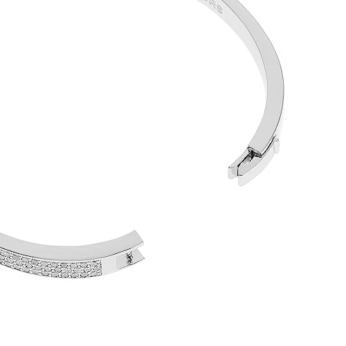 Michael Kors Silver-Tone Bracelet for Women; Bracelets; Jewelry for Women - color: Pavé Pendant Bangle