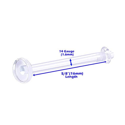 4Pcs Retainer Flexible Acrylic Clear 14 gauge 5/8 16mm Barbell Tongue Rings Piercing Jewelry Nipple Silicon O-ring M3228
