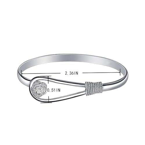 925 Sterling Silver Bangles For Women Handmade Silver Bangles Open Adjustable Bangle Bracelets For Women Silver Open Cuff Bracelets Stackable Wrap Bangles Festival Jewelry Gifts - color: Style 02