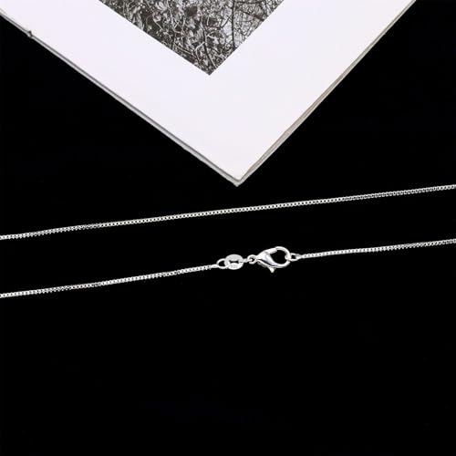 925 Sterling Silver Chain Necklace for Women 16-24 Inch Silver Jewelry Gift - size: 18 Inch, style: Box Chain