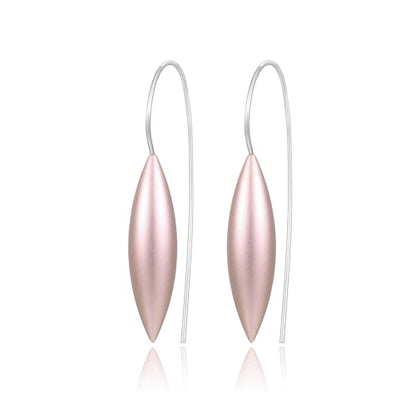 Oval Drop Earrings for Women, Long Thread Dangle Earrings, Colorful lightweight aluminum alloy, Suitable for Jewelry Gifts and Valentine's Day - color: Pink