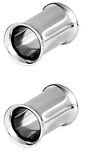 Forbidden Body Jewelry Ear Gauges, Ear Tunnels, Tunnels For Ears, Surgical Steel Mirror Finish Double Flared Tunnel Plug Earrings - style: 2pcs: 6mm (2GA)