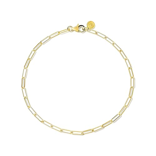 MSBLUE® Minimalist Paperclip Chain Bracelet, 6" to 8" Length, Hand Chain Bracelet for Women