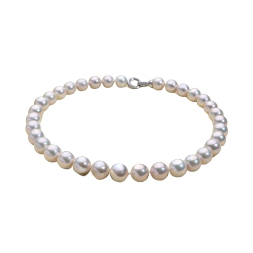White Genuine Freshwater Cultured Pearl Necklace For Women And Men | Full Sizes from 3mm to 14mm Freshwater Pearls, AAA Grade & Above, A Love Gift Choice For Anniversaries And Birthdays - size: 11-13mm