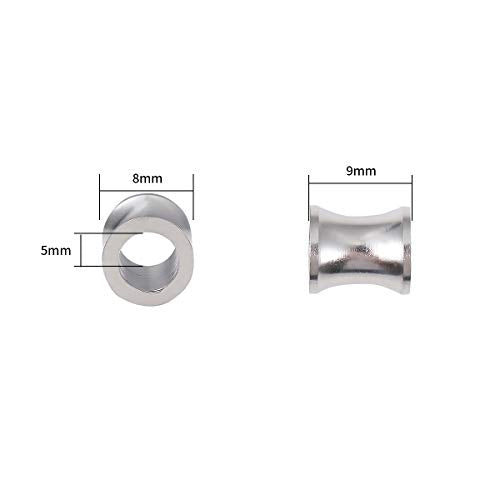 Stainless Steel Spacer Beads 8x9mm Loose Charm Caps Beads for DIY Jewelry Making 10pcs with 5mm Hole - color: 8x9mm 5mm