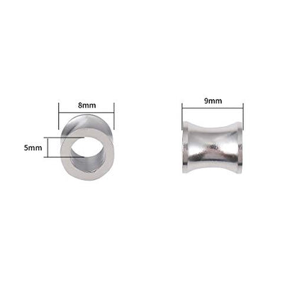 Stainless Steel Spacer Beads 8x9mm Loose Charm Caps Beads for DIY Jewelry Making 10pcs with 5mm Hole - color: 8x9mm 5mm