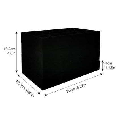 Stackable Jewelry Trays Velvet Drawer Organizer Inserts Tray Jewelry Storage Display Case for Rings,Stud Necklaces,Earrings (Black) - color: Black