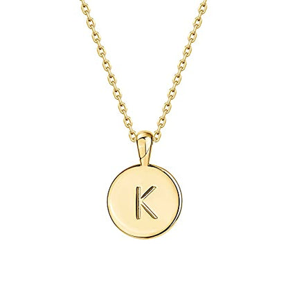 PAVOI Initial Necklace for Women, 14K Gold Plated Alphabet Letter Pendant | Letter Necklace for Women, Name Necklace, Necklace with Initials - style: - K