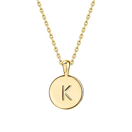 PAVOI Initial Necklace for Women, 14K Gold Plated Alphabet Letter Pendant | Letter Necklace for Women, Name Necklace, Necklace with Initials - style: - K