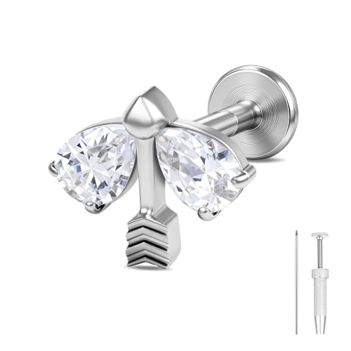 G23 Titanium Gold Filled 16G Cartilage Earring, 6mm 8mm - color: Arrow, Silver, size: 6MM