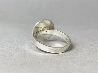 Circle Ring Hammered Disc Ring 925 Sterling Silver Handmade Statement Ring for Women Textured Modern Silver Band Bold Artistic Jewelry Everyday Ring Gift for Her