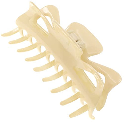 Camila Paris CP3506 French Large Hair Clips for Women Thick Hair for Long Curly Wavy Hair, Girls Hair Claw Clip, Durable Styling Big Claw Clip for Thick Hair, Strong Hold No Slip Grip, Made in France - color: Cream 4.5"
