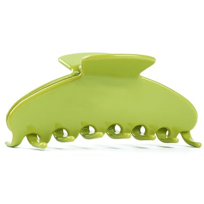 MAORULU Cute Claw Clip for Women – 4.3'' Large Acetate Hair Clips for Thick Thin Curly Long Hair, Durable Hair Clamps Non-slip Jaw Clip, Strong Hold, Stylish French Design (Avocado) - color: Avocado