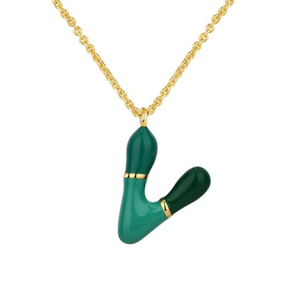 Kainier Bubble Letter Initial Necklace for Women, Colorful Balloon Alphabet Name Pendant Dainty Cute 14K Gold Plated Necklaces Jewelry Gifts… - color: Colourful, style: V