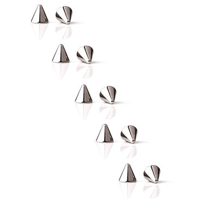 Replacement Spikes Cone Body Jewelry Piercing Barbell Parts 16G 14G Pack of 10 - style: 10pcs 14G 3mm