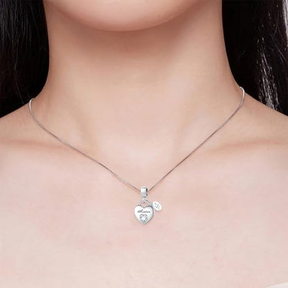 TCHYUN Family Series Dangle Charm Heart Birthstone Bead for Pandora Bracelet Women Gift - style: Sister
