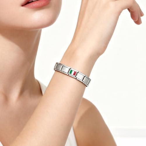 Italian Bracelet Charm,9mm,United Arab Emirates,Country & Culture > Flag - color: Italy