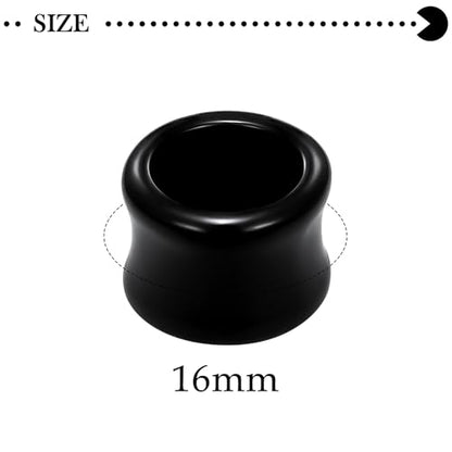 6G-50mm Acrylic Thin Black Gauges for Ear lightweight Tunnels Black Double Flared Ear Flesh Plugs Tunnels Earrings for Women Men - color: 16mm = 5/8 inch