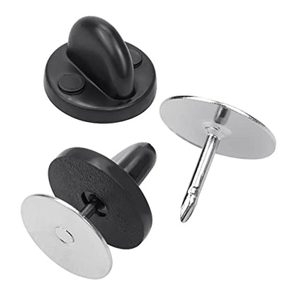 400pcs PVC Rubber Pin Backs Butterfly Clutch Pin Tie Tacks Blank for Uniform Badges Backing Holder Clasp Lapel Enamel (200 Sets) - color: black