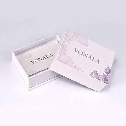 VONALA 925 Sterling Silver Circle Endless Hoop Earrings - Jewellery for Women - size: 25mm