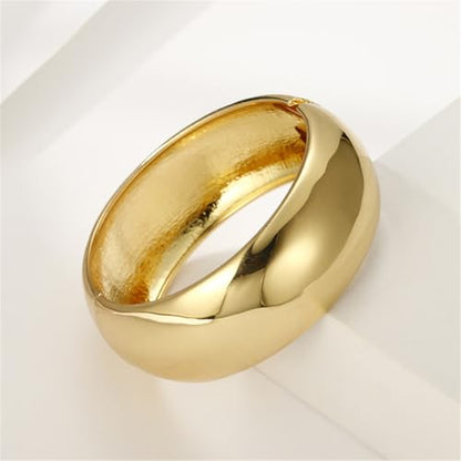 Gold/Silver Cuff Bangle Bracelets For Women Chunky Waterdrop Twisted Hinged Bangle Bracelets Minimalist Arm Cuff Bracelet Jewelry Gifts - color: 4Silver