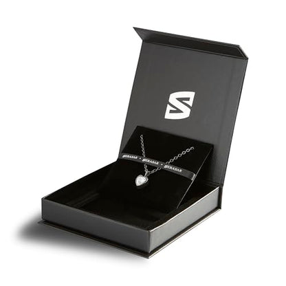 SERASAR Black Heart Pendant Necklace Women Jewelry Present Mom Daughter - color: Black, style: Love
