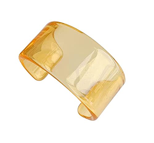 Colorful Acrylic Resin Geometric Simple Open Bracelet Candy Color Chunky Transparent Wide Cuff Bangle for Women Retro Irregular Resin Wristbands Bracelet Statement Jewelry Gift - style: style 2
