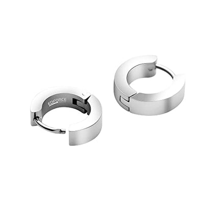 Small Huggie Hoop Earrings for Women - color: Silver