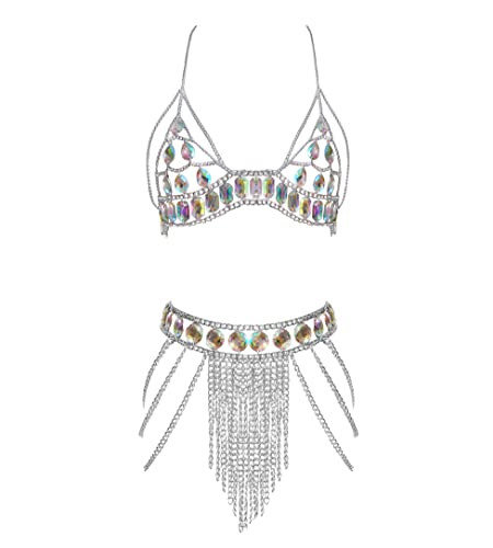 Women's Sexy Suit Body Chain - color: E-Silvery Colour