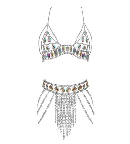 Women's Sexy Suit Body Chain - color: E-Silvery Colour