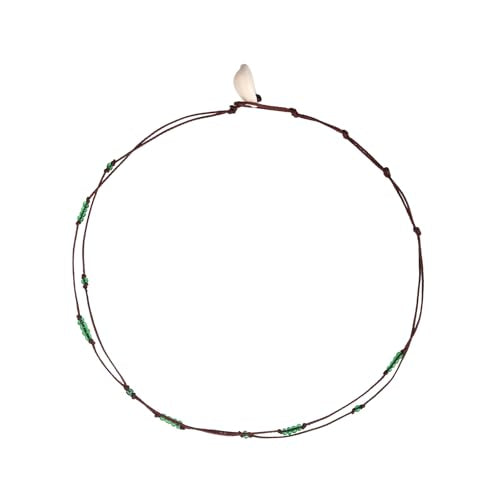 Dainty Boho Beaded Choker Necklace Beach Layered Colorful Bead Necklace Jewelry Gifts for Women - color: Green