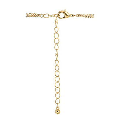American Coin Treasures Pendant Irish Half Penny Coin Necklace- Double Strand 18&16 Inch Cable Chain- Goldtone Bezel- Harp Obverse Side