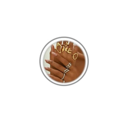 Trendy Knuckle Rings Set for Women Dainty Stackable Joint Finger Midi Rings Pack Adjustable Dome Twist Hollow Chunky Rings Statement Jewelry Mixed Size - style: B-Gold-9Pcs
