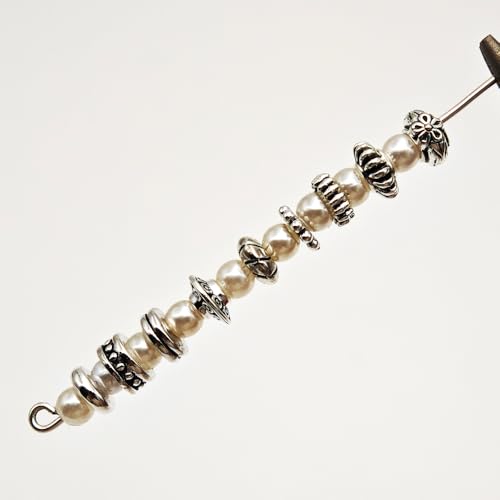 INSPIRELLE 450 Pieces Antique Silver Spacer Beads 6mm Metal Alloy Heishi Flat Rondelle Loose Beads for Bracelet Necklace Earring Jewelry Making - color: 450x Heishi Rondelle 6mm