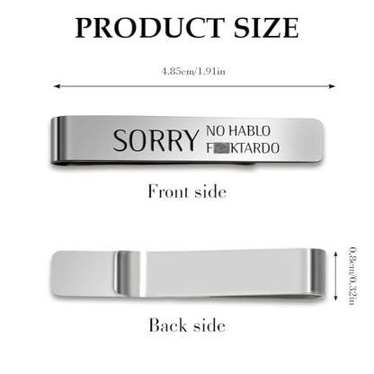 Funny Tie Clip Gag Gifts Funny Adult Dark Humor Gifts Stupid Inappropriate for Men Christmas Gift Birthday Presents Novelty Stainless Steel Tie Pin Bar Valentines Day Fathers Gift for Guys Boyfriend Coworkers